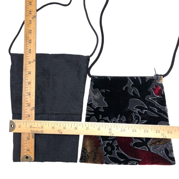 bags purses 2 cloth handmade DANA HERBERT black velvet goth indie boho vegan - Picture 5 of 12